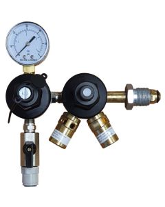 Mixed Gas 2 Stage Primary Regulator with Secondary Regulator (Beer Spec)