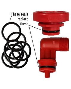 10 Pack Replacement Seal for Tapping Cap, T & L Piece for Cask Widge