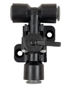 Angle Stop / Tee / Branch Valve with 3/8" JG Push-Fit Connects & Bracket