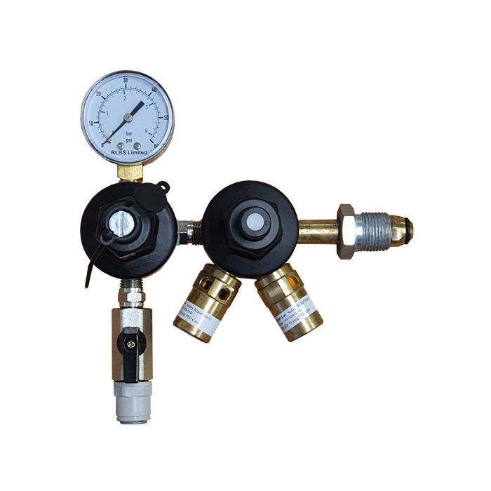 NEW.TECFLOW  SECONDARY CO2/MIXED GAS  REGULATOR WITH JOHN GUEST FITTING 