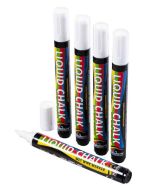 Blackboard 6mm Chisel Tip White Pen - 5 Pack