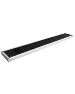 Bar Mat - Deluxe Black Rubber With Stainless Steel Trim 608mm x 100mm