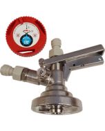 Key Keg Coupler with 3/8" Push Fit Fittings