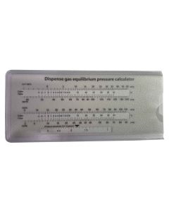 Slide Rule - Dispense Gas Equilibrium Pressure Calculator
