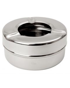 Ashtray - 3 1/2'' Stainless Steel Windproof Ashtray