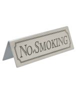 Table Sign - NO SMOKING - Stainless Steel