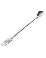 Cocktail Spoon With Fork - Stainless Steel - Mezclar 