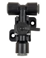 Angle Stop / Tee / Branch Valve with 3/8" JG Push-Fit Connects & Bracket