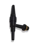 Black Plastic Dispense Tap with Removable Nozzle 